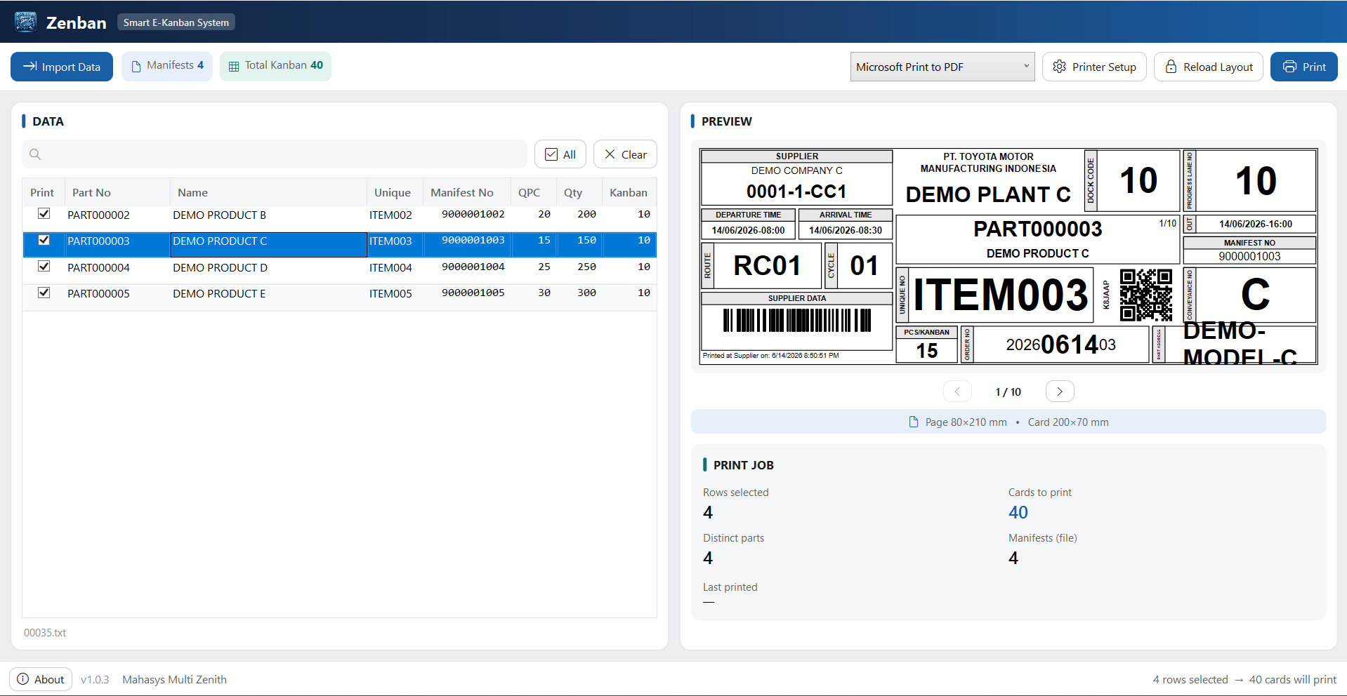 Zenban Kanban System preview
